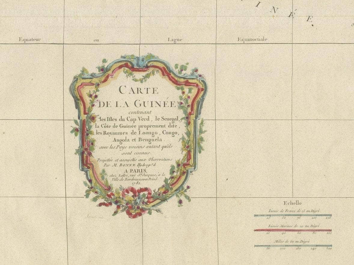 Antique Map of the Coast of Guinea and the Cape Verde Islands
