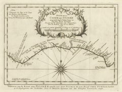 Antike Karte der Küste Guineas von Cape Apollonia bis zum Volta-Fluss