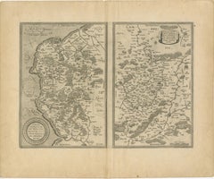 Antique Map of the Coastline Between Calais and Estaples and Northern France