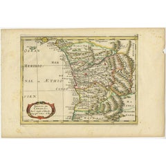 Antique Map of Gabon, Angola and the Congo Region in Africa c.1680
