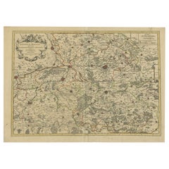 Carte ancienne du comté d'Hainaut par Jaillot, 1692