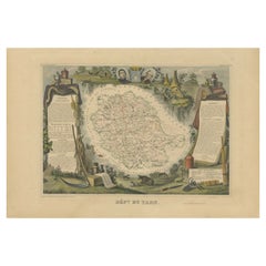 Carte ancienne du département de Tarn, « France » par V. Levasseur, vers 1852