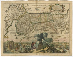 Antique Map of the Departure of the Children of Israel for Egypt, 1669