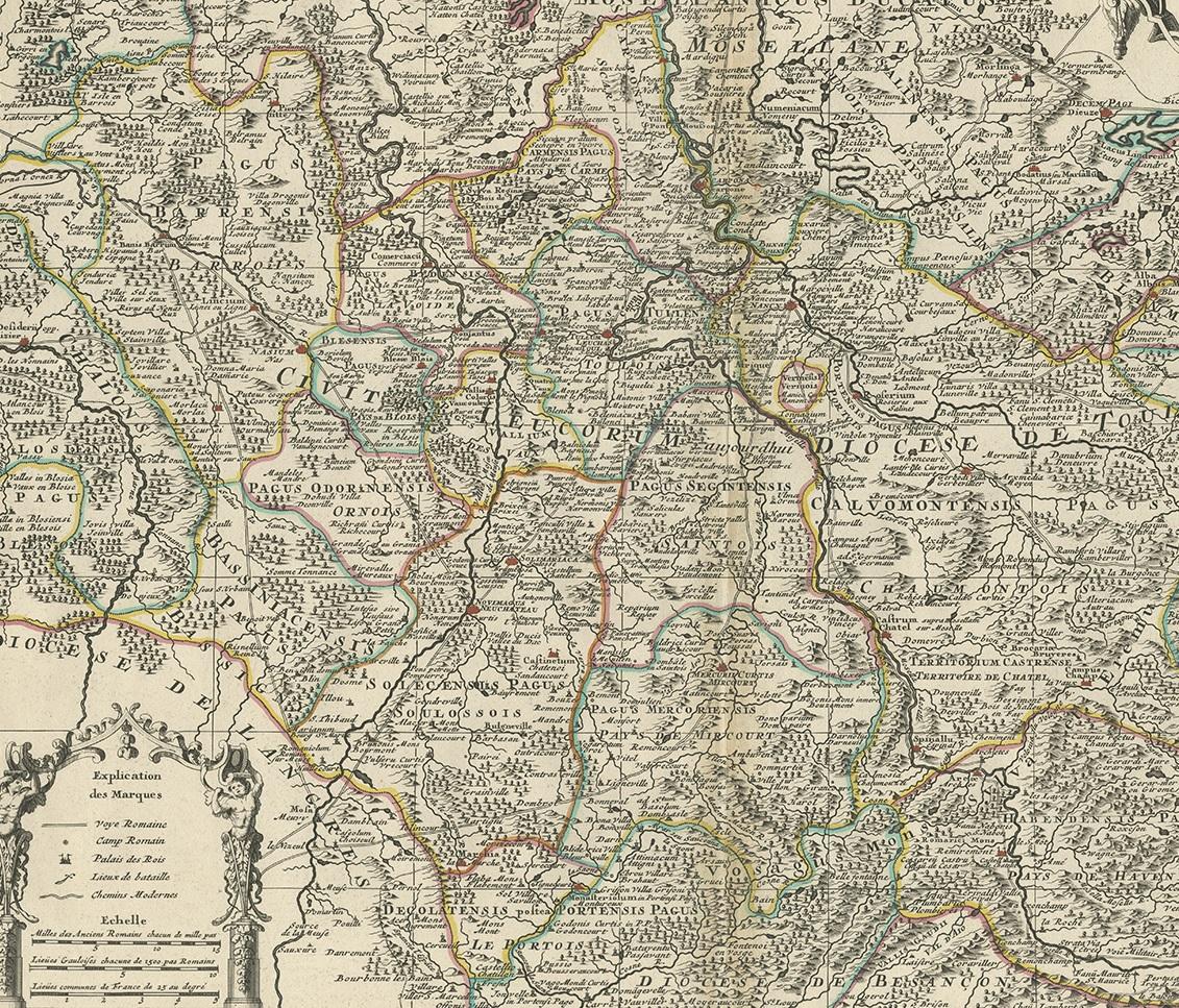 Antike Karte der Diözese von Toul von Covens & Mortier:: um 1720 (18. Jahrhundert) im Angebot