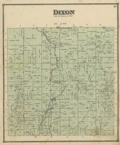 Antique Map of the Dixon Township of Ohio by Titus, 1871
