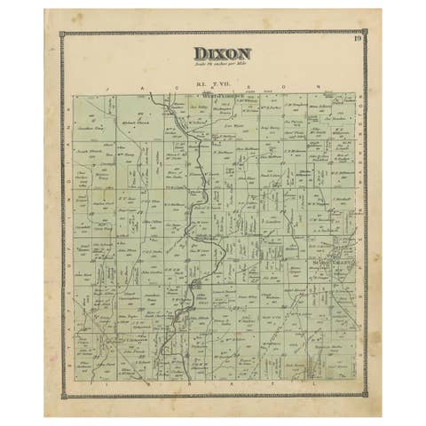 Antique Map of the Dixon Township of Ohio by Titus, 1871