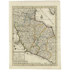 Antique Map of the Duchy of Tuscany by Keizer & de Lat, 1788
