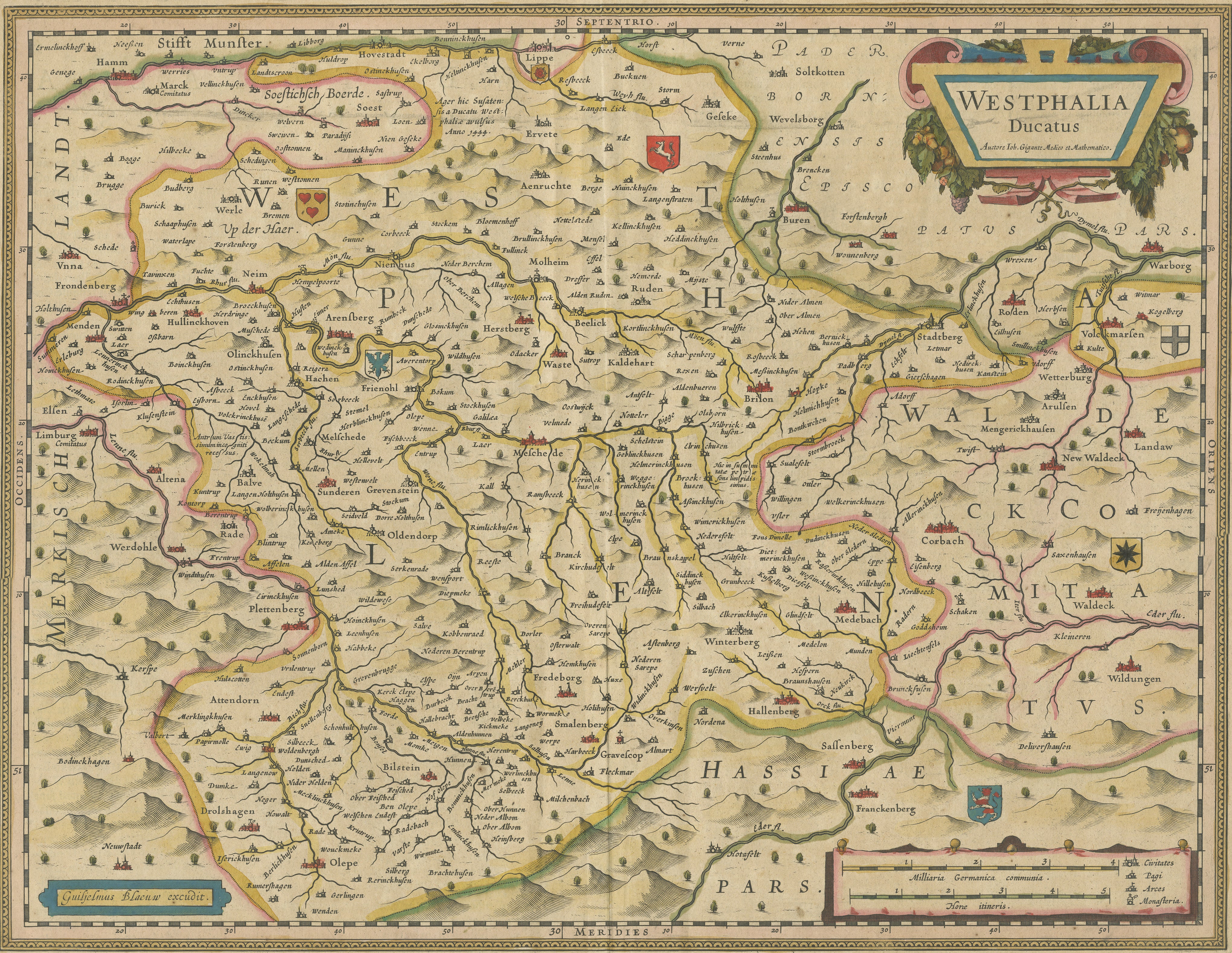 Carta geografica antica originale intitolata 