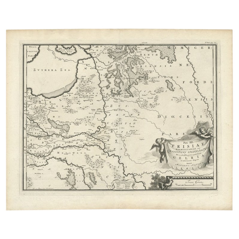 Carte ancienne de la province néerlandaise de Gelderland, 1725