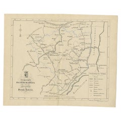 Antique Map of the Dutch Township Baarderadeel, 1861