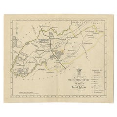 Antique Map of The Dutch West-Stellingwerf Township by Behrns, 1861
