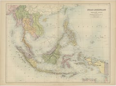 Antique Map of the East Indies by A & C. Black, 1870