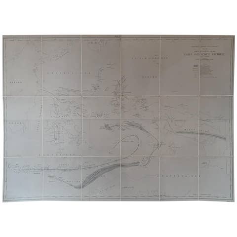 Large Antique Map of the East Indies by Brouwer, 1917
