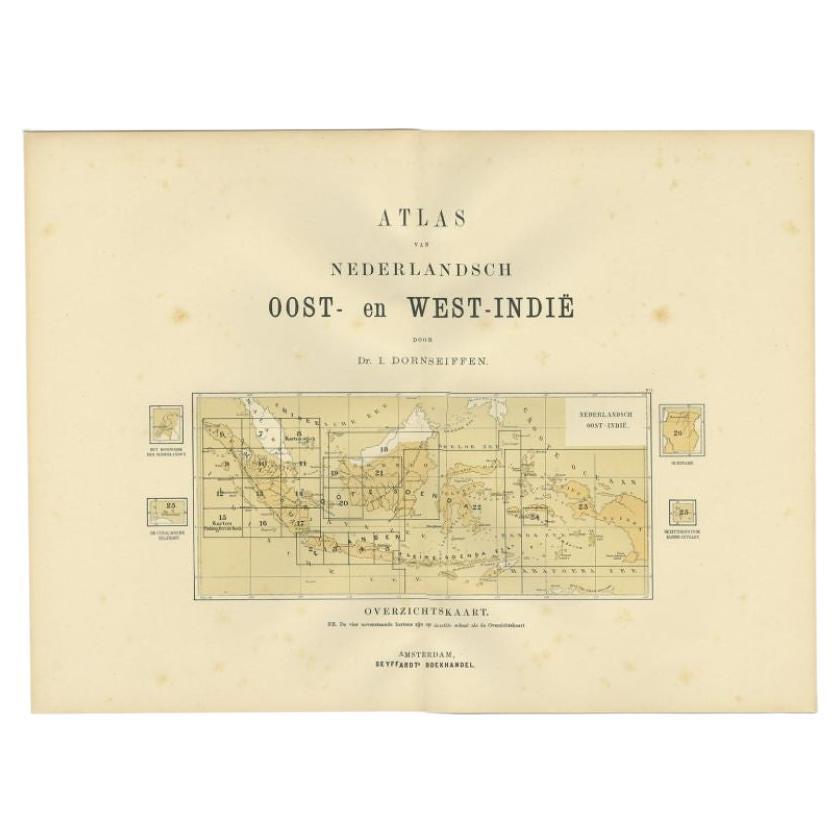 Antique Map of the East Indies by Dornseiffen, 1900 For Sale