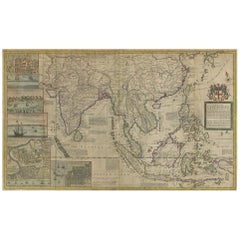 Antique Map of the East Indies by Moll 'circa 1726'