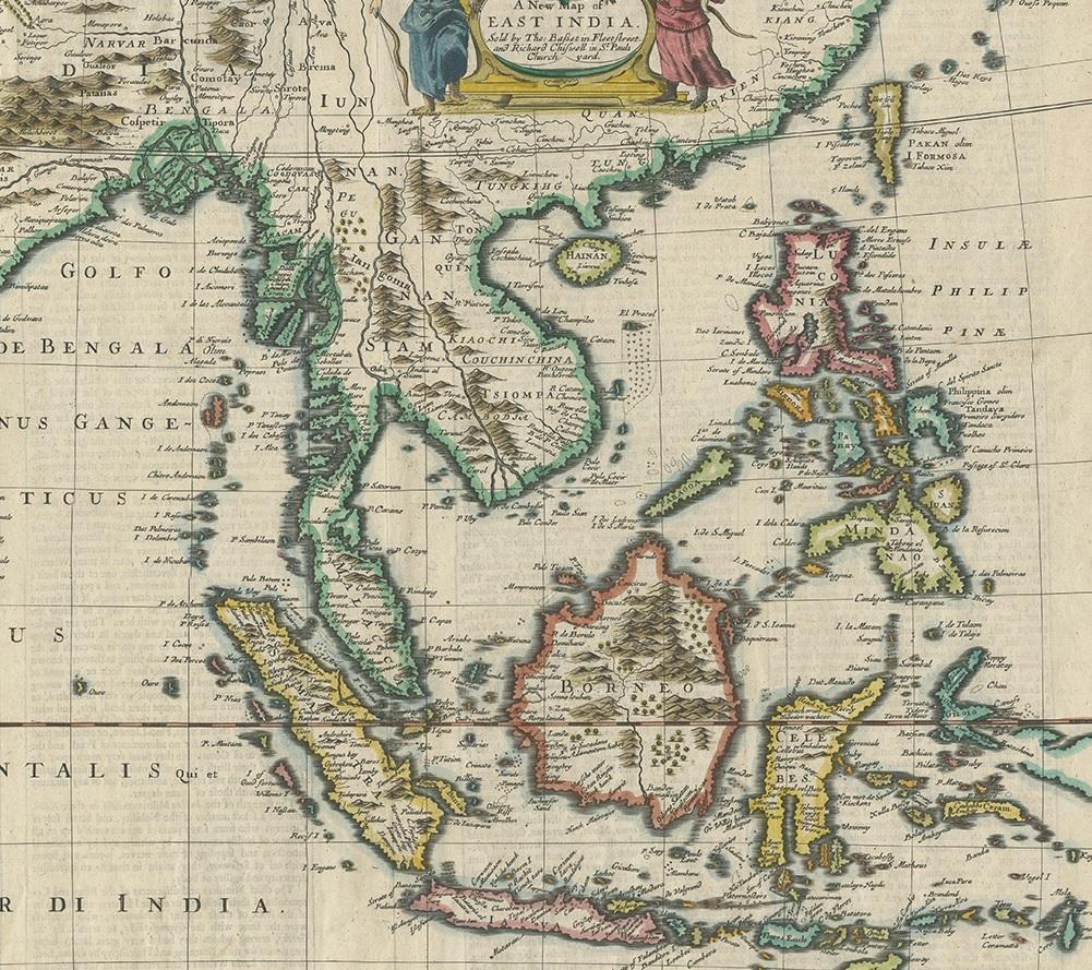 17th Century Antique Map of the East Indies by Speed '1676'