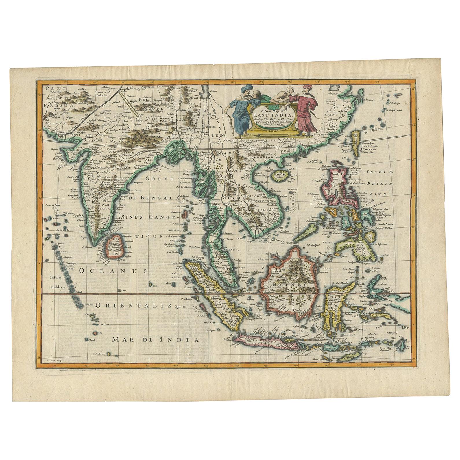 Antique Map of the East Indies by Speed '1676'