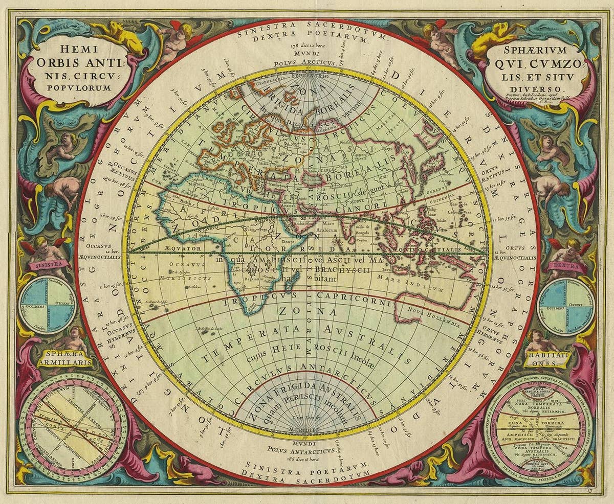 Antique Map of the Eastern Hemisphere by Valk & Chenk '1708'