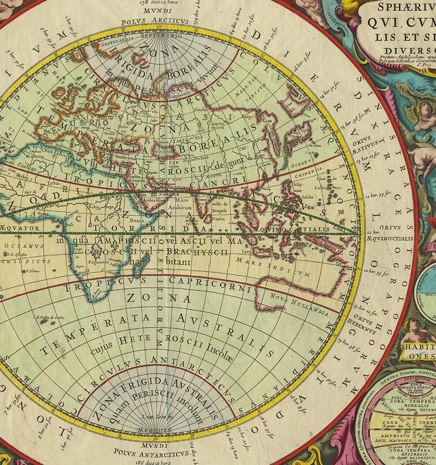 Antike Karte der östlichen Hemisphäre von Valk & Chenk '1708' (18. Jahrhundert) im Angebot
