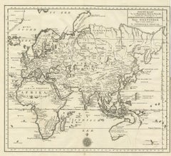 Antike Karte des östlichen Teils der Welt von Tirion, 1755