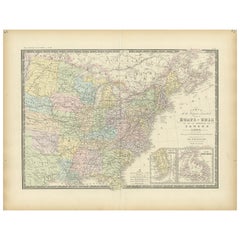 Antique Map of the Eastern United States by Levasseur '1875'