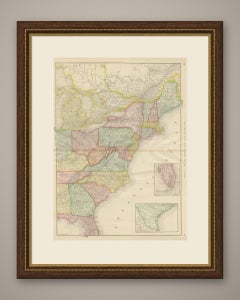 Antique Map of the Eastern United States, with Florida Inset, Rand McNally, 1899