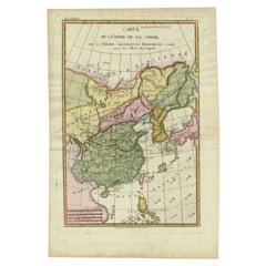 Antique Map of the Empire of China by Bonne, c.1780