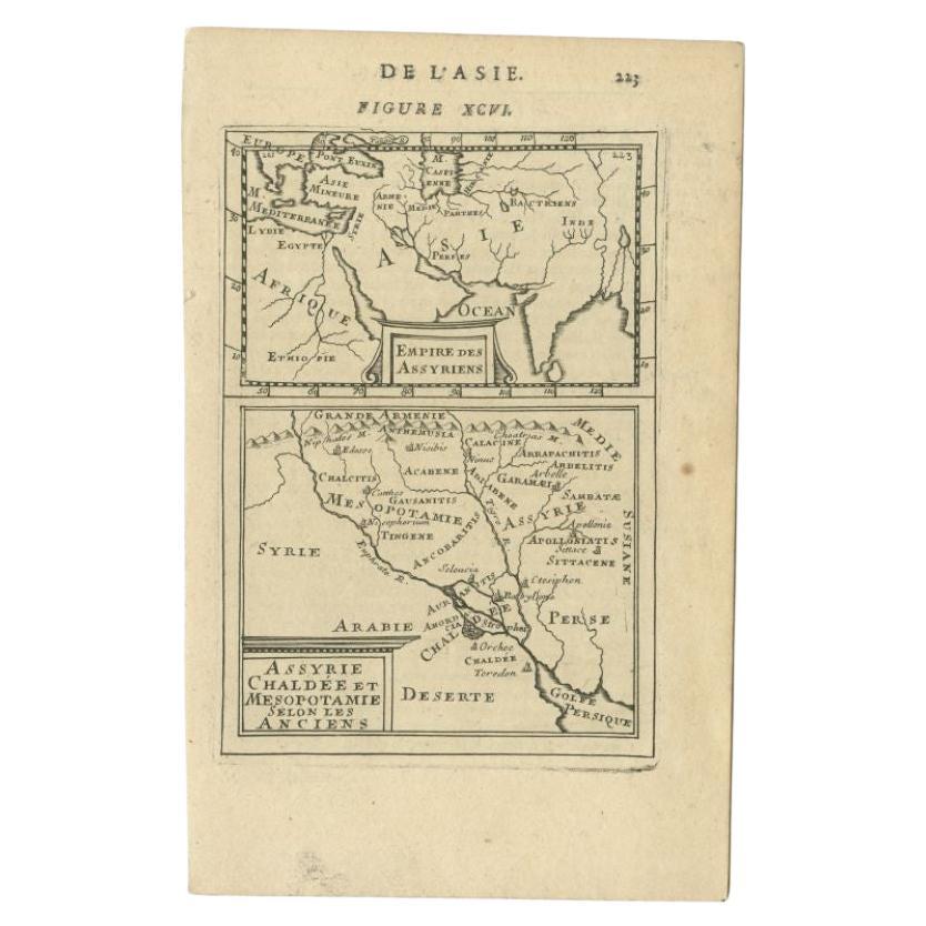 Antique Map of the Empire of the Assyriens by Mallet, 1683 For Sale