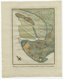 Antique Map of the Environment of Busschir, Also Called Abu Schahhr, Iran, 1776