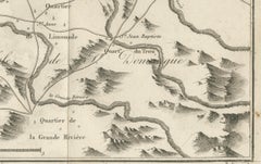 Antique Map of the Environs of Cap-Français, Saint-Domingue, c.1760