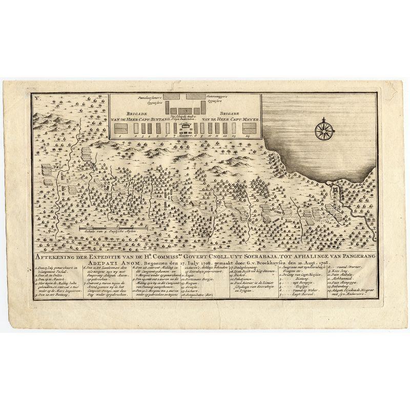 Antique Map of the Expedition of Govert Knol by Valentijn, 1726 For Sale