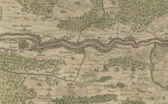 Antique Map of the Frankfurt Region by Johannes Janssonius, Hand-Colored, C.1650