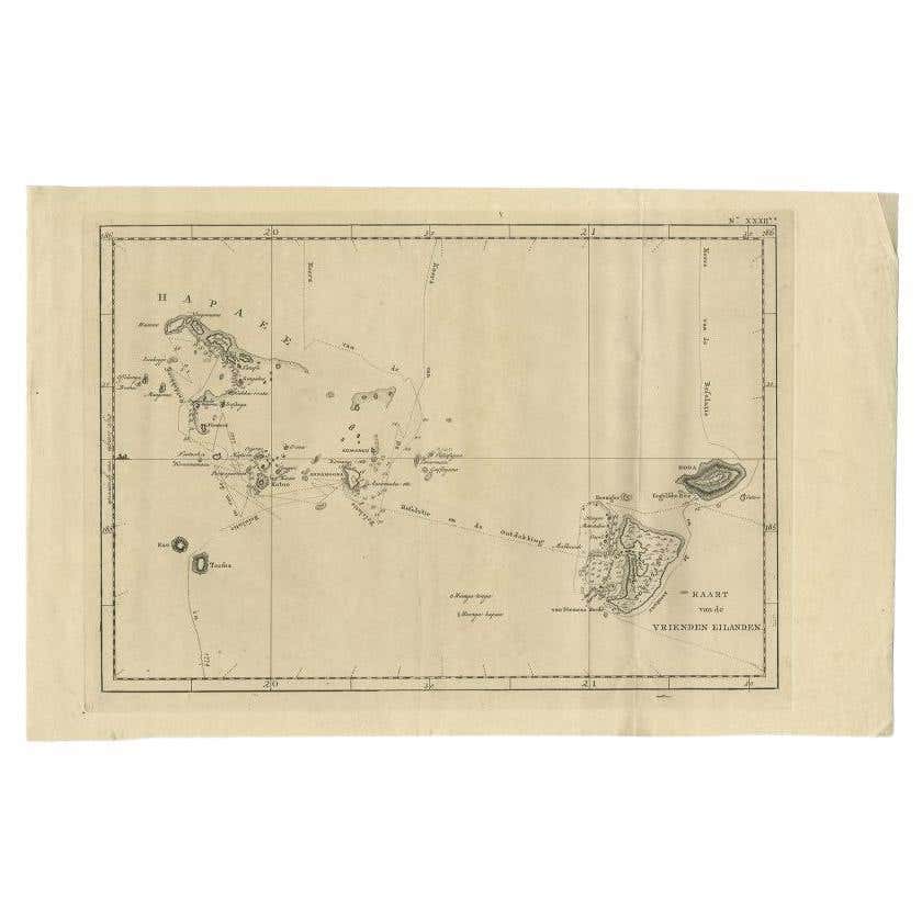 Captain Cook Map Poster James Cook Map - 104 For Sale on 1stDibs | captain cook maps for sale ...