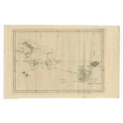 Antique Map of the Friendly Islands by Cook, 1803