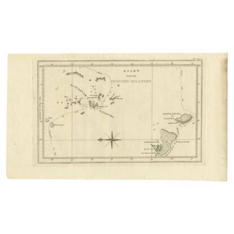 Antique Map of the Friendly Islands by Cook, 1803