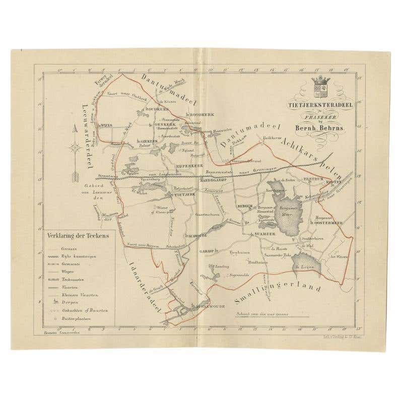 Alte Karte der friesischen Stadt Workum in Holland, 1916 im Angebot bei Alte Karte der friesischen Stadt Workum in Holland, 1916 im Angebot bei