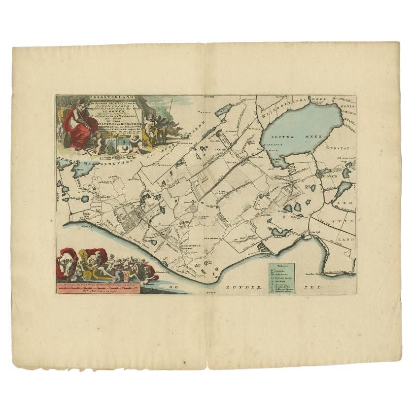 Antique Map of the Gaasterland Township by Behrns, 1861