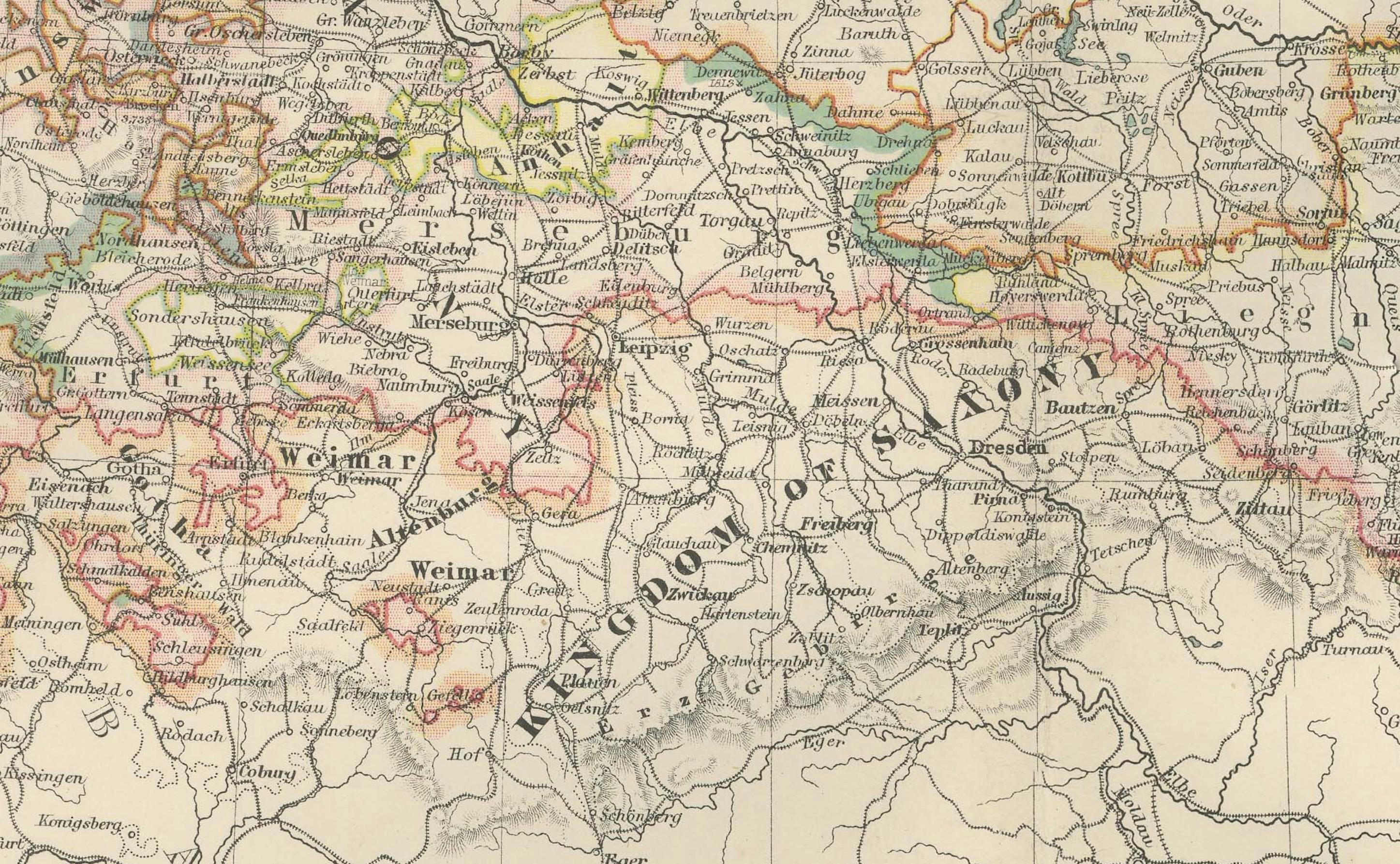 Carte ancienne de l'Empire allemand, 1903, partie nord avec les côtes et l'intérieur des terres en vente 3