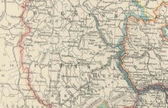 Antique Map of the German Empire, 1903, with Intricate Provincial Boundaries