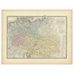 Antike Karte des deutschen Empire von Levasseur, „1875“