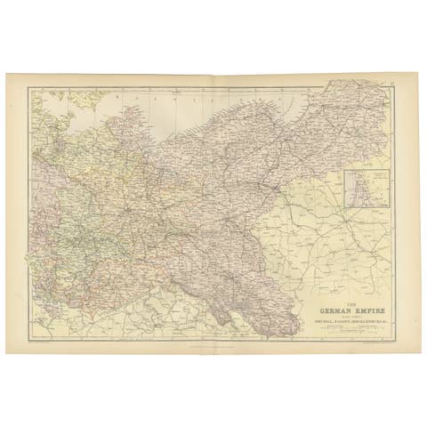 Antique Map of The German Empire (East Sheet), 1882