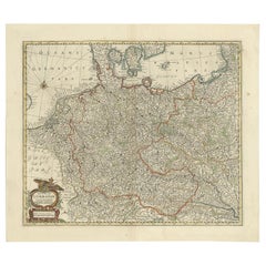 Carta geografica antica dell'Impero tedesco, Johannes Janssonius van Waesbergen, 1670 ca.
