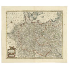 Antike Karte des Deutschen Reiches:: Johannes Janssonius van Waesbergen:: um 1670