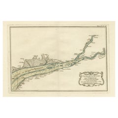 Carte ancienne du Gironde, partie du Dordogne et de la Garonne, France