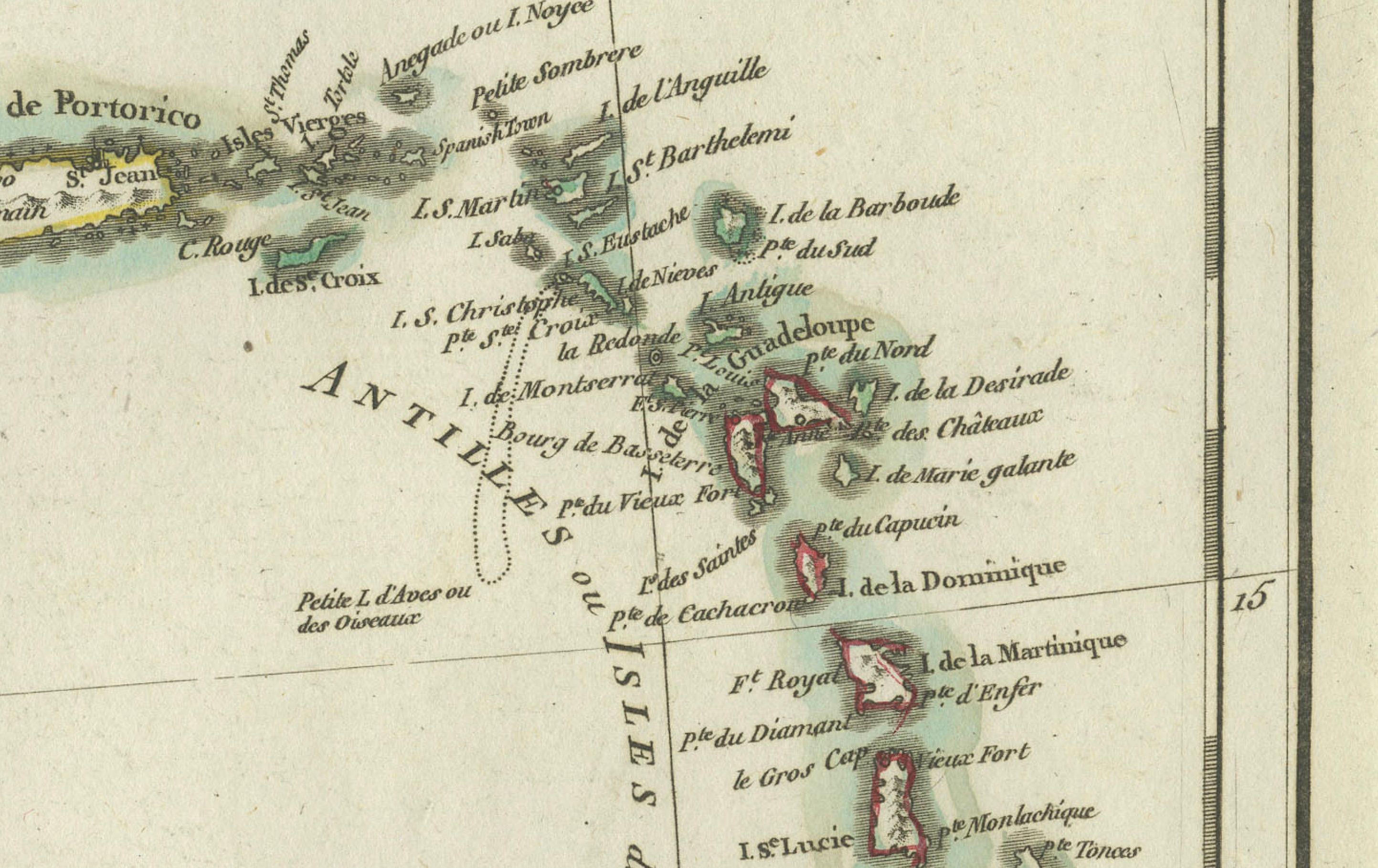Antike Karte des Golfs von Mexiko und der Karibischen Inseln von Tardieu, 1802 im Angebot 1