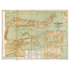 Carte ancienne du golfe de Tomini par Winkler Prins, 1878