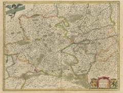 Antike Karte der Region Hennegau und Namur von Janssonius:: 'um 1640'