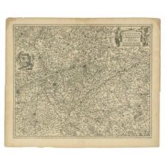 Antique Map of the Hainaut Region by Visscher, c.1690