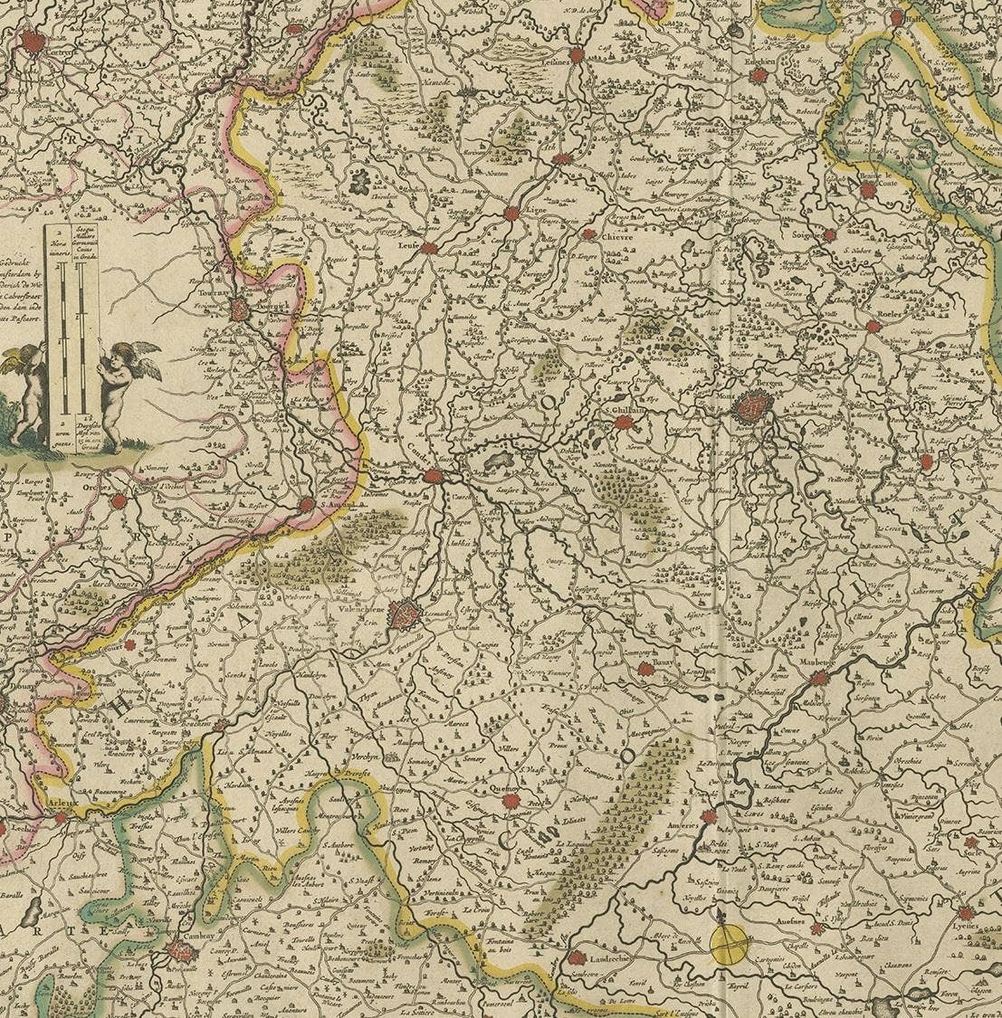 Antique Map of the Hainaut Region 'France' by F. de Wit, circa 1680