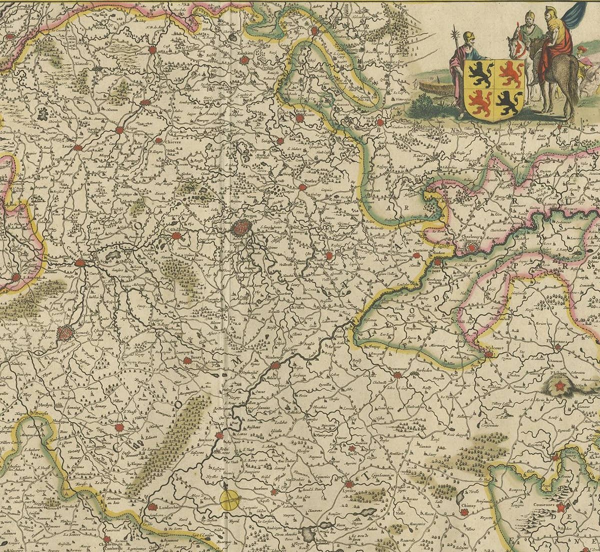 Antique Map of the Hainaut Region 'France' by F. de Wit, circa 1680